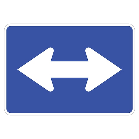 Sign Solutions Usa 21 in Height, 30 in Width, Aluminum, Horizontal Rectangle DUS08DWT3021M6-4INT
